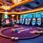 Exciting casino gameplay at link oxbet with vibrant poker tables and colorful chips.