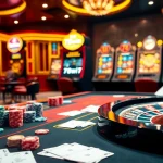 Players engaging with the vibrant casino atmosphere at 78win, featuring colorful poker chips and roulette wheel.