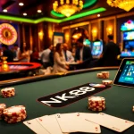 Experience thrilling gameplay at NK88 with luxury casino elements and vibrant gambling action.