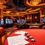 BongdaNET displaying an exciting casino scene with vibrant slot machines and professional gaming tables.