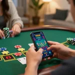 Engaging f8bet80 online blackjack gameplay from a smartphone in a cozy home