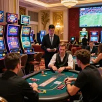 Exciting KO66 GAME experience in a luxurious casino setting with vibrant gaming tables.