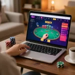 king33 players engaging in an exciting online poker game from their cozy living room