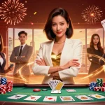 Experience the excitement at bu88 with a glamorous casino scene showcasing elegant poker action.
