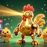 Experience the excitement of LV88 in this vibrant 3D casino scene with dazzling game elements.