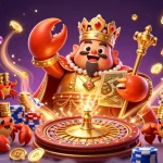 Experience thrilling SC88 Gifts with the golden crab emperor in a vibrant casino scene.