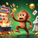 Engaging 28bet casino scene with playful ghost and puppy exploring winning symbols.