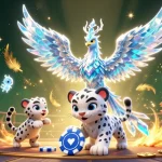 Engage with SC88's thrilling ice-themed gaming experience featuring a phoenix and cute snow leopard.