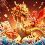 Experience the thrilling action at 89BET with a vibrant 3D illustration of a dragon and phoenix, symbolizing fortune and excitement.