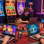 Players enjoying diverse games on the HAYWIN platform in a colorful gaming atmosphere.