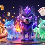 Engage with FLY88's thrilling slot games, showcasing vibrant characters and exciting casino elements.