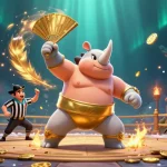 Experience thrilling gameplay at sc88 with a cartoon beetle champion battling in a vibrant casino arena.