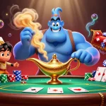 kk44 cassino oferece uma experiência de jogo vibrante com personagens e elementos de cassino em uma cena envolvente.