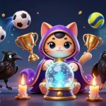 Experience pg88 gaming thrills with a mystic cat and a tarot raven in dynamic casino action.