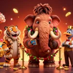 Experience thrilling 75BD action with our vibrant 3D casino scene featuring unique characters.