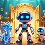 Spin the reels with fabet's 3D cartoon characters in an exciting casino illustration.