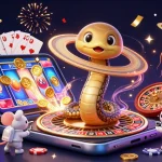 Spin to win with tải Sunwin in an ultra-detailed 3D animated casino scene featuring playful characters and gaming elements.