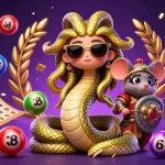 Experience thrilling gameplay at vk88 with lively lottery balls and Medusa in an engaging 3D illustration.