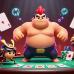 FABET engages players with immersive poker action featuring a powerful sumo rooster and samurai cricket.