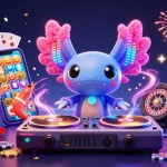 Witness BGD11’s vibrant undersea party where a neon axolotl spins the best online slot games!