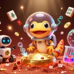 lu88 players winning big in a Martian casino adventure with vibrant gaming elements