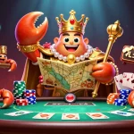 Experience the 88aa casino excitement with our golden crab emperor ruling over a vibrant poker scene.