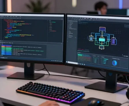 Go8net's innovative development workspace showcasing advanced software solutions and collaborative technology.