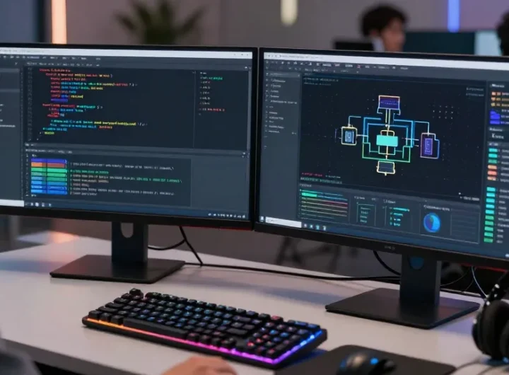 Go8net's innovative development workspace showcasing advanced software solutions and collaborative technology.