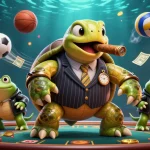 Engage with tỷ lệ kèo nhà cái hôm nay as you explore a vibrant casino scene featuring a charming turtle and bullfrogs.