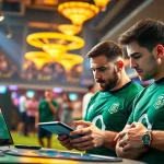 Pari sportif rugby paris sportif avec des joueurs engagés dans des analyses et des stratégies.