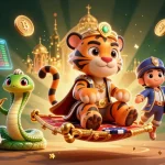 Join the excitement with garuda303 as the tiger sultan spins the reels for big wins in this vibrant casino scene.
