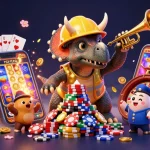 Engage with vin88 through a vibrant 3D casino scene showcasing excitement in gaming.