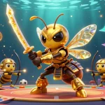 Engage in thrilling kèo bóng đá action with animated sports and betting elements surrounded by vibrant characters.