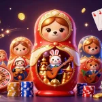 Engage with thrilling casino gameplay featuring 33L and dynamic gaming elements in a vibrant 3D illustration.
