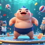 Bet on man88 with exciting underwater casino action featuring fugu, catfish, and sports elements.
