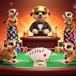 Experience excitement at vip777 with a meerkat casino operation featuring card games and vibrant elements.