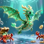 Experience the excitement of LUCKY88 through this vibrant 3D illustration packed with gaming elements.