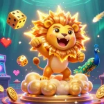 Vipwin features a vibrant 3D casino scene with a sun lion, golden dice, and game elements