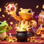 Experience exciting gaming moments with Go8, featuring vibrant characters in a lively casino scene.
