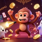 Experience thrilling gaming action with FUN79 in a vibrant casino scene featuring playful characters.